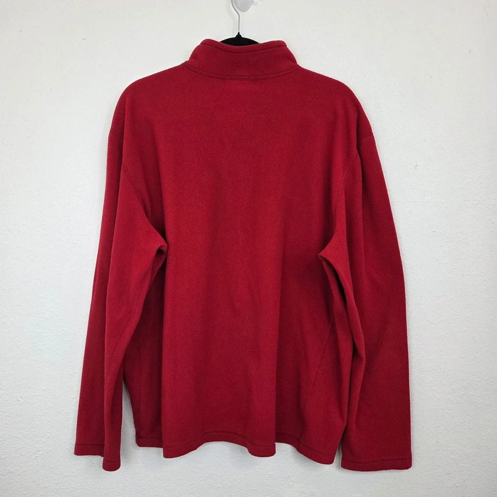 The‎ North Face Fleece Mens XL Red Quarter Zip TKA 100 Pullover Fair